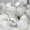 24pcs palle di Natale 6cm ornamenti infrangibili decorazioni per l'albero di Natale grande palla in PVC appesoBaubleFor Xmas HomeParty Y200903