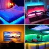 LED-remsor 5050RGB lim droppe vattentät tv-atmosfärsljus med set USB-musik fjärrkontroll Ljusremsa DC5V bakgrundslampa