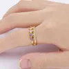 Cluster Rings Fashion Star Moon Cross 12 Styles Gold Copper Zircon Adjustable Rainbow CZ Colorful Crystal Ring jewelry Gift for Woman 221221