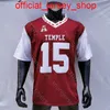 Temple Owls Fotboll Jersey NCAA College Anthony Russo Muhammad Wilkerson 18 d'Wan Mathis Edward Saydee Justin Lynch Jose Barbon Randle