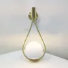 wall lamp led Gold Color white glass shade G9 bedroom Bedside Restaurant Aisle Wall Sconce modern bathroom indoor lighting fixtures-L