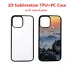 30pcs Retail 2D Sublimation Case pour iPhone 13 PRO XR X Silicone TPU + PC Case pour l'impression par transfert de chaleur avec feuille d'aluminium pour 14 PLUS PRO MAX