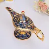 Vintage metal Aladdins Magic Lamp Crafts Figurines Tin Legering Retro theepot Miniatures Kids Toys Gift Drop Y200104