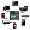 6-kanaals draagbare digitale O Mixer-console met geluidskaart, Bluetooth, USB 48V-vermogen voor DJ-opname EU-stekker
