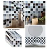 6 stks Premium Mozaïek Zelfklevend Wallpaper Sticker DIY Waterdichte Keramische Tegels Stickers Home Decor Kitchen Toilet Muurdocument V1