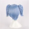 Покушение Класс Shiota Нагиса Короткие Голубые Ponytails жаропрочных Cosplay волос костюм парик + Cap волос