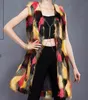 Kadın Kürk Faux Renkli Yelek İmitasyon Toptan Patlama Modelleri Bayanlar Uzun Bölüm İnce Vahşi Ceket Ceketiydi