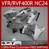 Kit de carrosserie pour HONDA RVF VFR 400 VFR400 R 400RR 1987-1988 Bodys 78No.184 VFR400R VFR400RR NC24 V4 87 88 RVF400R VFR 400R RVF400 Gris blanc R 1987 1988 MOTO Carénages