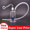 Mini Glass smoking Water Pipe Hookahs Bongs With silicone tube Filter tip Bubbler Dab Oil Rig Pipes with male glass oil burner pipe