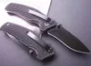 Högkvalitativ Flipper Folding Kniv 440c Drop Point Black Coated Blade Aviation Aluminium Handtag Utomhus Camping EDC Pocket Knives