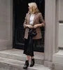 KPYTOMOA 여성 패션 오피스 착용 더블 브레스트 블레이저 코트 빈티지 긴 소매 포켓 여성 겉옷 세련된 톱 201023