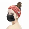 Neu eingetroffene modische gestrickte Stirnbänder für Frauen und Mädchen, breite, dicke, gewebte, bunte Haarbänder mit Knöpfen im Herbst und Winter