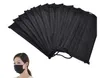 50pc Black Face Mouth Protective Mask Disposable Filter Earloop Non Woven Mouth Masks In Stock279l