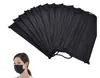 50pc Black Face Mouth Protective Mask Disposable Filter Earloop Non Woven Mouth Masks In Stock244t