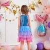 인어 투투 드레스 소녀 여름 댄스 파티 드레스 아이들 생일 파티 학교 어린이 캐주얼 옷 공주 20220225 Q2