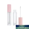 1 PC Różowy Lip Gloss Tube Pusty Plastikowy Balsam Lip Butelka z Clear Body Małe próbki szminki ABS Fiales Cosmetics Container Round Round