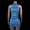 2021 Zomer Knit Mini Jurk Vrouwen Off Schouder O Neck Sexy Beach Vintage Party Knit Bodycon Mouwloze Jurken Y2K Y220304