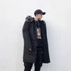 Зимняя куртка мужчины густые теплые длинные куртки Parkas Hombre Mens Coodted Jacke