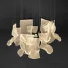 Duplex Trap Hanglampen Designer Moderne Mode Hotel Villa Art Decor Hanglamp Nordic Loft Acryl LED Armaturen Gratis Verzending