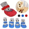 Dog Cat Boots Shoes Socks Dog Apparel with Adjustable Waterproof Breathable and Anti-Slip Sole All Weather Protect Paws 6 Color Wholesale Only for Tiny Dogs A241