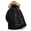 Uomo Inverno Casual Classico Lungo Collo di Pelliccia Spessa Giacca Parka Cappotto Uomo Capispalla Tasche con Cappuccio Giacche Impermeabili Parka Uomo 201111