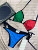 بلون مغاير اللون بيكيني المرأة ملابس السباحة الطباعة المايوه جودة عالية ملابس السباحة مع منصات للنساء