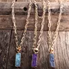 RH Fashion Choker Necklace Collar Statement Chunky GoldColor Chain Druzy Stone Charm Punk Necklaces