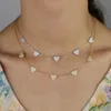 Fina alta calidad 925 plata esterlina 5 piezas lindo encantador corazón encanto gargantilla collar para amante regalo joyería de plata de moda Q0531