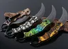 1 PCS FA33 FABLA DO DASTANÇA Faca de garra 440C Titanium revestido de lâminas de alumínio Karambit EDC facas de bolso com caixa de retalho