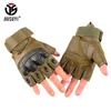 Guantes tácticos Ejército militar Combate Sin dedos Airsoft Tiro Paintball Bicicleta Gear Hard Carbon Knuckle Guantes de medio dedo Y200110