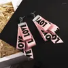 pink ribbon earrings