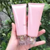 100 ml bouteille de compression en plastique rose rose tube de lotion faciale cosm￩tique cr￨me vide 30pcs5634437
