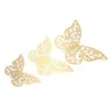 12pcsset 3D Butterfly Wall Stickers hohl abnehmbare Tapete Kunst Wandbildstädte für Schlafzimmer Wohnzimmer Home Dekoration7573538