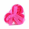 Party Favor Heart Shaped Artificial Rose Soap Flower Romantic Souvenirs Valentines Day Wedding Gift Decor