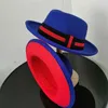 fedora fedoras de dois tons para fundo vermelho preto feltro jazz bowler perfomance chapéu de igreja para homens e mulheres