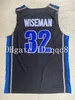 Toppkvalité ! 32 James Wiseman Jersey Memphi Tigers High School Movie College Basketball Jerseys Green Sport Shirt S-XXL