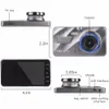 2020 Dash Cam New Dual Lens Bil DVR-kamera Full HD 1080P 4 "IPS Front + Bakre Blå Spegel Natt Vision Video Recorder Parkering Monitor