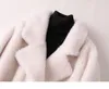 Cappotto in vera pelliccia di vera pelle in ecopelle da donna di alta qualità Cappotti di lana naturale da donna australiana spesso caldo elegante sciolto di grandi dimensioni capispalla lunghi per le donne