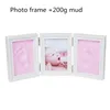 Hand&Foot Print Hands Feet Mold Maker Photo Frame With Cover Fingerprint Mud Set Baby Growth Memorial Gift 201211