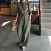 Lanmrem Autumn Autumn New Fashion Fashion Women Women Loose Solid Solid Long Sleeved Beltring Beltsuit TC649 201113