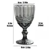 リリーフワイングラスドロッズウェディングバンケットワイングラスレトロダイヤモンドシャンパンジュースガラス飲料ゴブレット240ml 8oz LJ200821