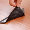 4Pcs/lot Doormat carpet Reusable Anti-skid Rubber Mat Non Slip Patch Mat Washable Rug Gripper Stopper Tape Sticker Black Corners Pad