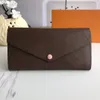 PORTEFEUILLE SARAH WALLET 여성 클래식 봉투 스타일 롱 지갑 지갑 신용 카드 선물 상자 M60708