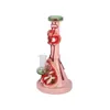 10 inches 3D glass bong blood eye shape glass&silicone water pipe hookahs pipes creative hookah oil dab rig