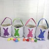 Party Pasen Canvas Rabbit Ear Bag 8 Stijlen Pluche Bunny Staart Mand Draagbare Easters Eggs Opbergzakken