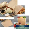 50st Kraft Papperspåsar Mat Te Små presentväska Sandwich Bread Väskor Presentfest Bröllop Tillbehör Takeout Miljövänlig Väska