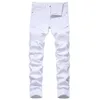 Jeans pour hommes Hommes 2022 Hiver Blanc Mode Denim Longueur cheville Modis Pantalon Slim Plus Taille Pantalon Marque Vêtements Streetwear 29-42