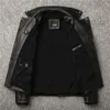 Marken-Motorradfahrermantel, Plus-Size-Rindslederjacke, coole Kleidung aus echtem Leder, hochwertige Lederjacken 201128