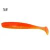 10 pièces/sac 12 cm 9.2g pêche Wobbler appât de pêche souple ver de mer Swimbait Streamer Silicone artificiel Double couleur leurre Spinnerbait