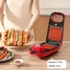 Machines à pain 600W Électrique Sandwich Maker Accueil Chronométré Gaufre Grille-pain Cuisson Multifonction Petit Déjeuner Machine Takoyaki Pancake Sandwichera1